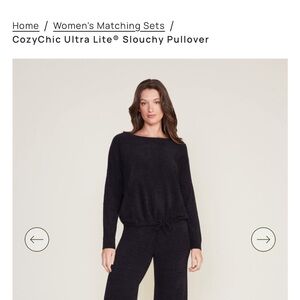 Barefoot Dreams CozyChic Ultra Lite® Slouchy Pullover-NEW-size L